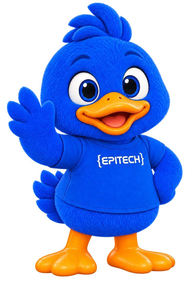 Epiduck, la mascotte d’Epitech, fait coucou